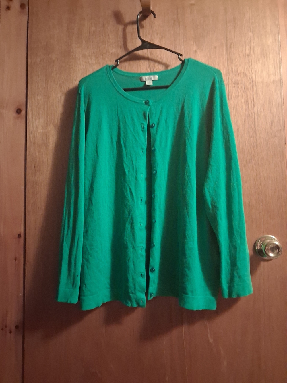 croft & barrow Emerald Green Button-Up Cardigan